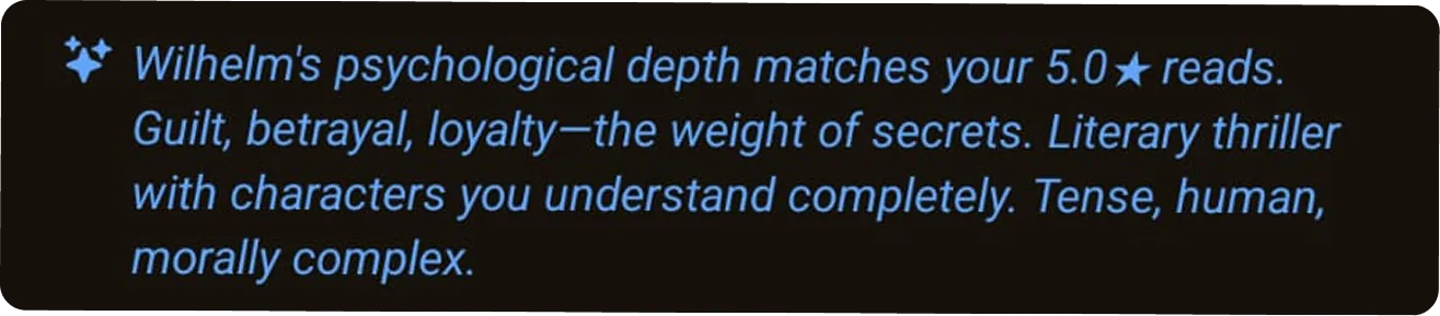 Recommendation rationale callout