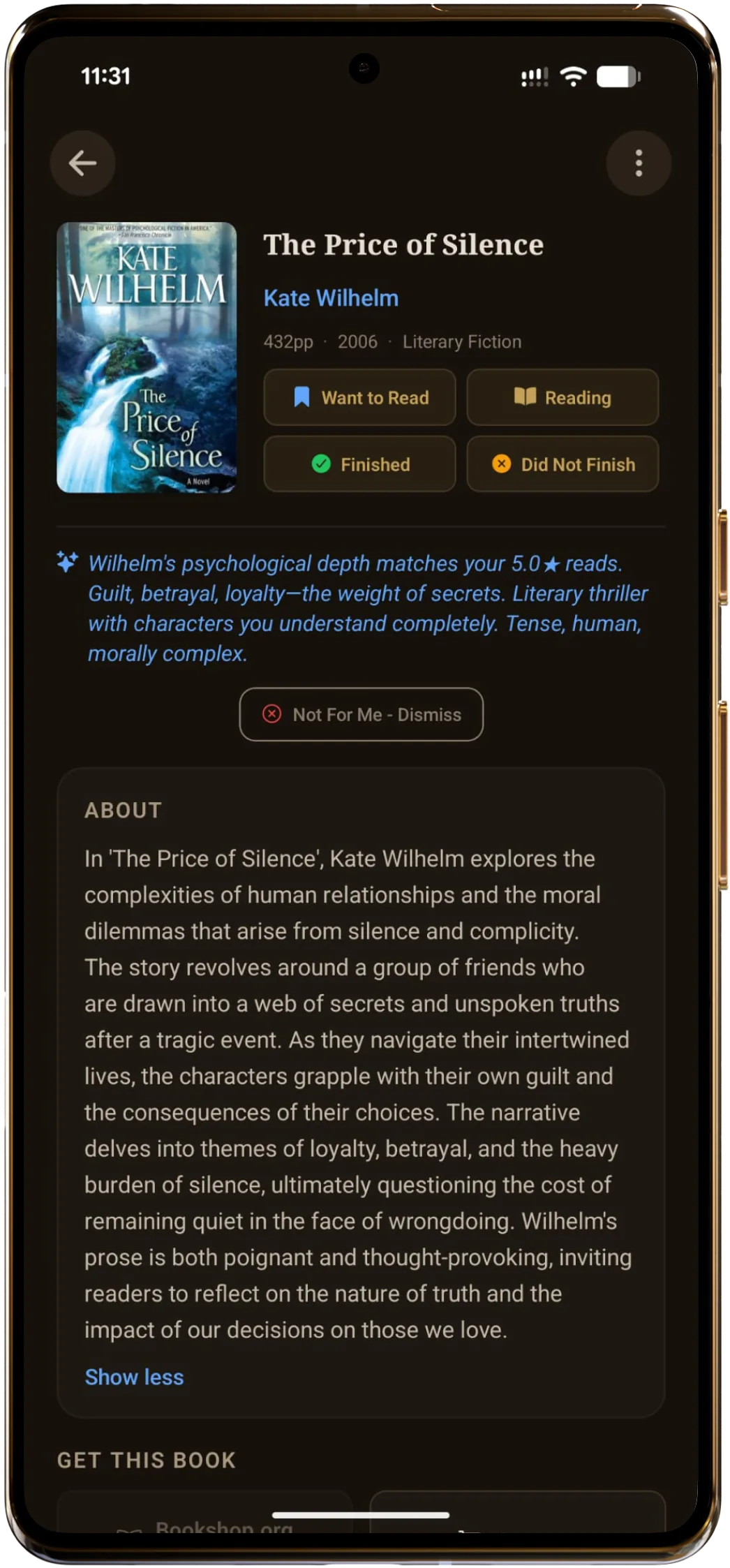 Forewords recommendation view